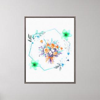 "Florecimiento Costero – Arte de Pared de Ramo Flo