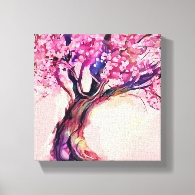 florecimiento de árbol de cerezo de impresión de l (Anverso)