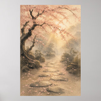 Florecimiento de Cerezo Sakura Japonés Arte de Par