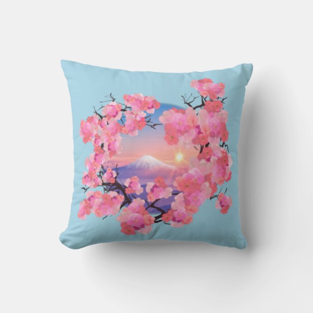 Florecimiento de cerezos por el Cojín decorativo d (Anverso)