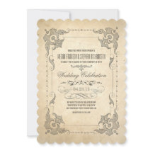 Florecimiento de la antigua invitación a la boda