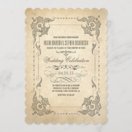 Florecimiento de la antigua invitación a la boda