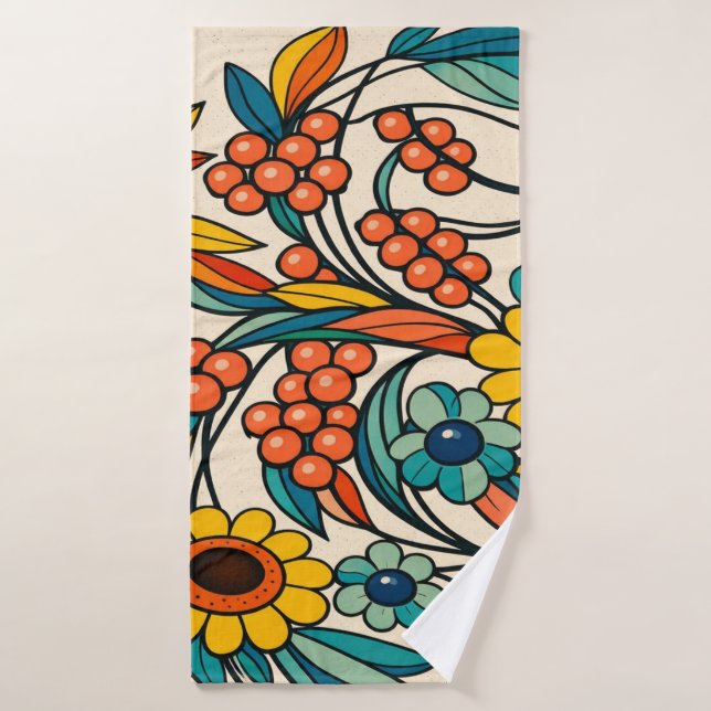 Florecimiento de Sunstream (Toalla de baño)