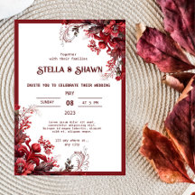 Florecimiento elegante de Crimson: Invitación a la