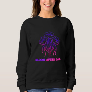 Florecimiento floral rosa neón - Sudadera con arte