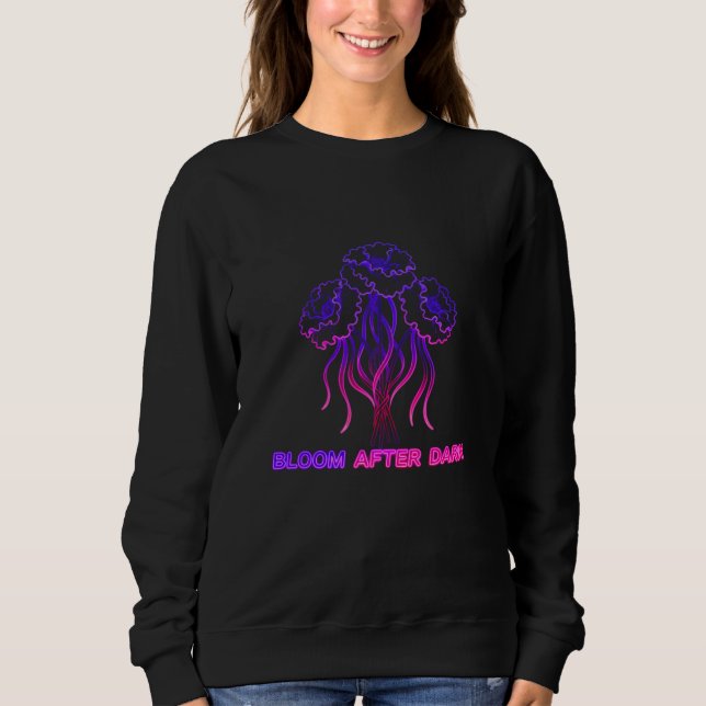 Florecimiento floral rosa neón - Sudadera con arte (Anverso)