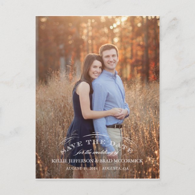 Florecimiento Vintage Tarjeta Postal de Aviso de G (Anverso)