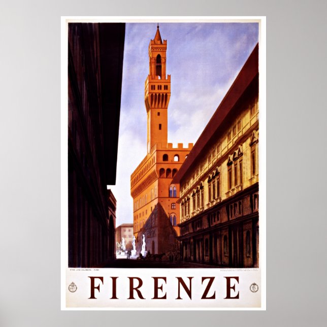 Florence Firenze Italia - Posters de viajes de épo (Frente)