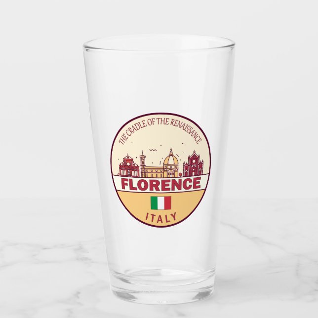 Florence Italy City Skyline Emblem (Anverso)