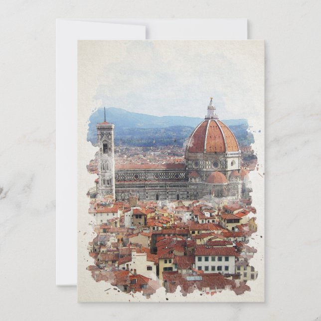 Florence Italy Watercolor Art (Anverso)