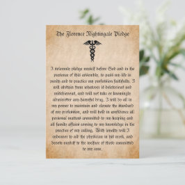 Florence Nightingale Pledge for Nurs Flat Card