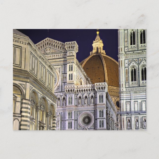 Florencia - Catedral en la postal nocturna (Anverso)