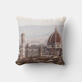 Florencia con vistas a la almohada cuadrada