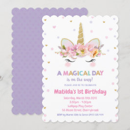 Florencia de Chicas de unicornio invitaciones de c