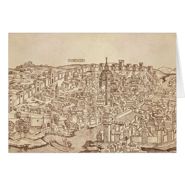 Florencia, grabar en madera medieval (Anverso (Horizontal))