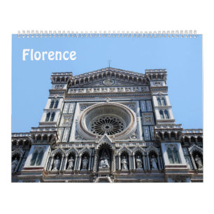 Florencia, Italia, calendario fotográfico de 12 me