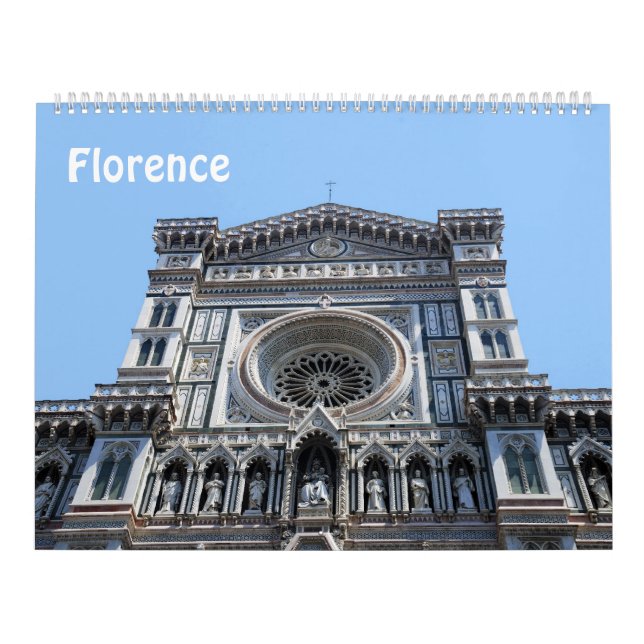 Florencia, Italia, calendario fotográfico de 12 me (Tapa)