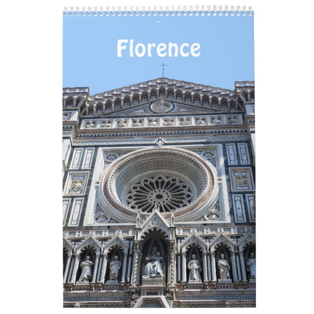 Florencia, Italia, calendario fotográfico de 12 me (Tapa)
