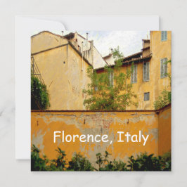 Florencia Italia - Tarjeta plana de arquitectura a