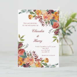 Florencia romántica floral colorida invitación a l