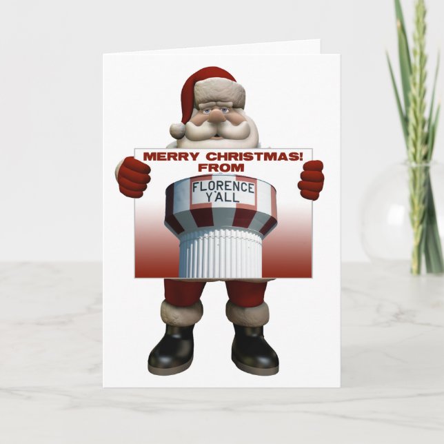 Florencia usted tarjeta de Navidad de Santa (Anverso)