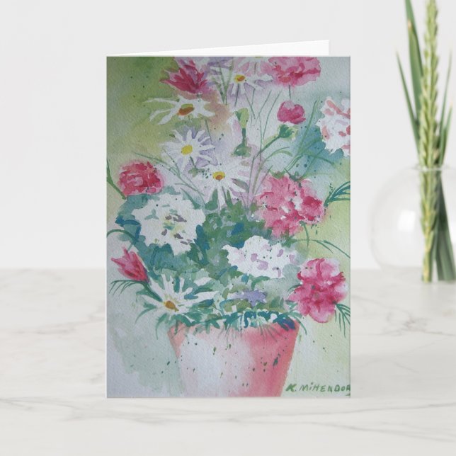 Florero de la tarjeta de felicitación de los (Anverso)