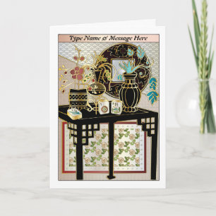 Floreros Mah Jongg 01 Tarjeta Personalizable