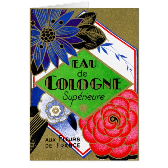 Flores 1925 de Superieure del perfume de Francia Tarjeta De Felicitación