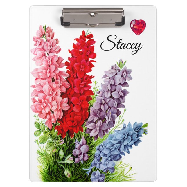 Flores 6 Portapapeles personalizado (Anverso)