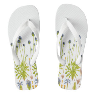 Flores abstractas: chanclas femeninas