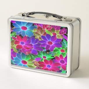Flores abstractas coloridas #229 - Lunchbox Metali
