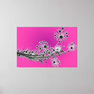 Flores abstractas futuristas - Impresión de lienzo