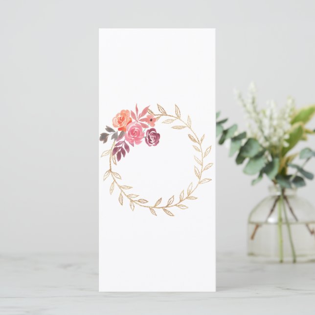 Flores Acuarela Marco Flores Acuarela (Anverso de pie)