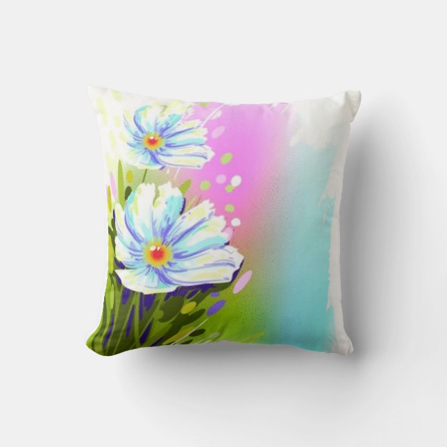 Flores acuáticas 2 almohadas laterales (Anverso)