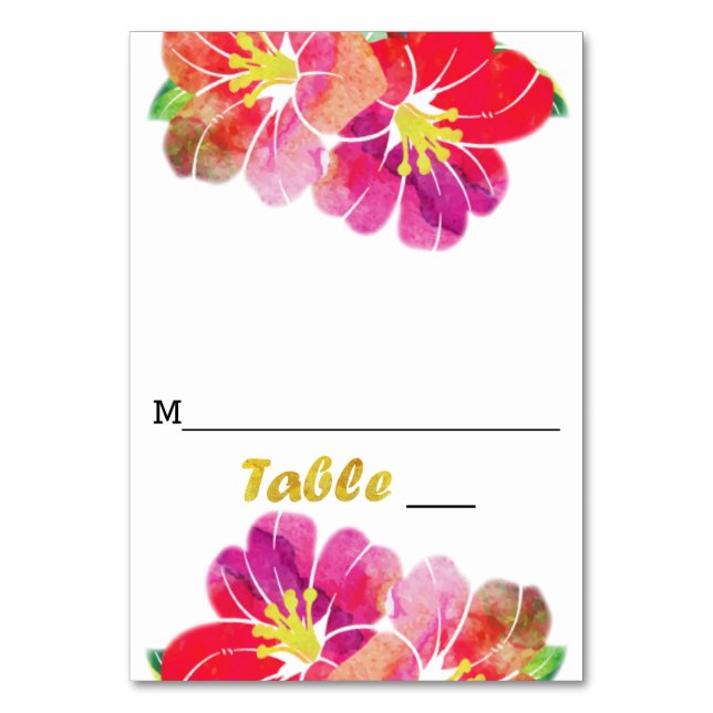 Flores acuáticas boda tarjeta de acompañamiento pl (Anverso)