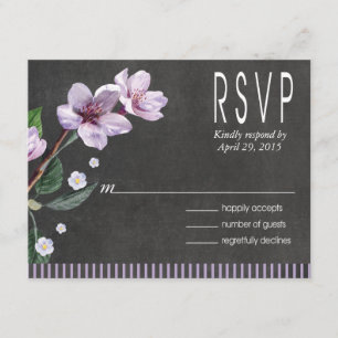 Flores acuáticas del lago de Chalkboard RSVP