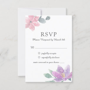 Flores acuáticas elegantes. Boda floral RSVP