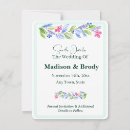 Flores acuáticas pintadas a mano AHORRAR la foto d