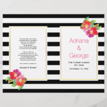 Flores acuáticas programa de boda blanco negro