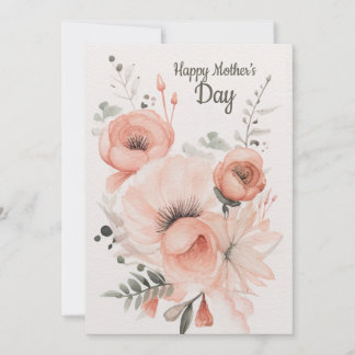 Flores acuáticas tarjeta del día de la madre