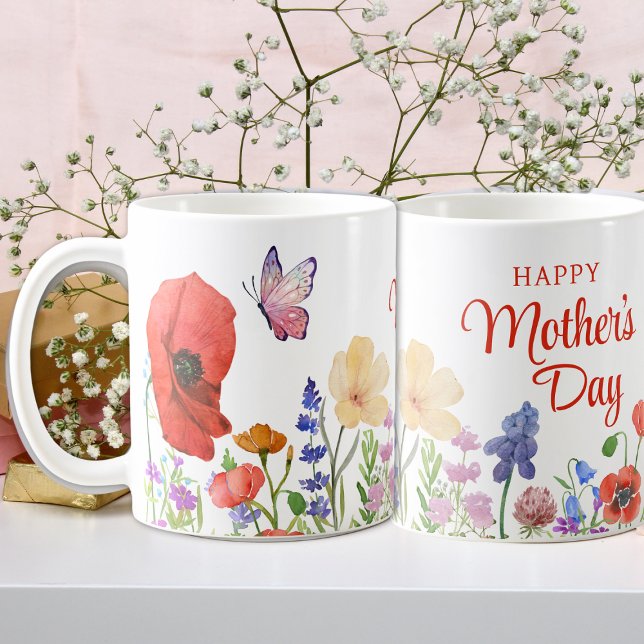 Flores acuáticas taza de café del Día de la Madre (Subido por el creador)