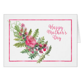 Flores acuáticas y tarjeta del día de la madre