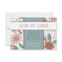 Flores Alegres Inspiración RSVP Simple Elegante