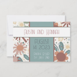 Flores Alegres Inspiración RSVP Simple Elegante