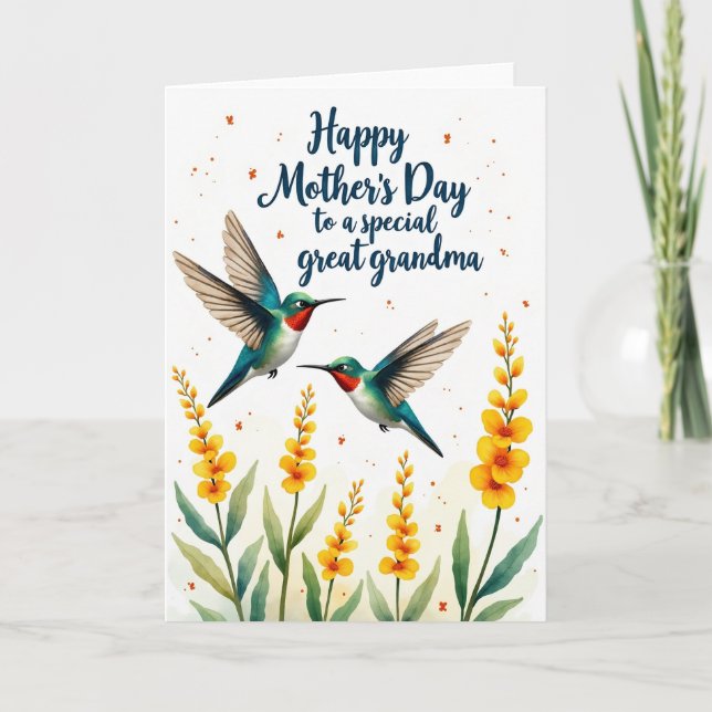 Flores Alegres Tarjeta para Mamá (Anverso)