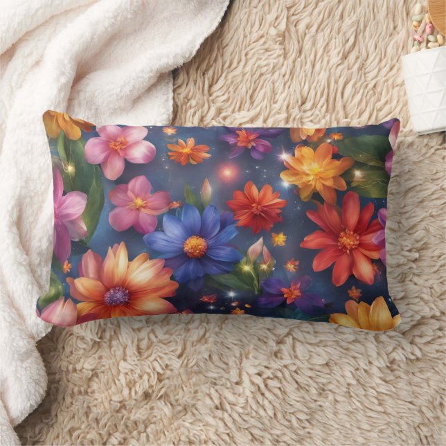 Flores - Almohada Lumbar 13" x 21" (Manta)