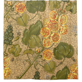 Flores amarillas antiguas Cortina de ducha