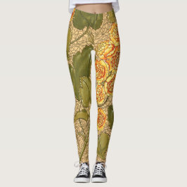 Flores amarillas antiguas Leggings