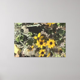 Flores Amarillas del Desierto en Impresión de Lona