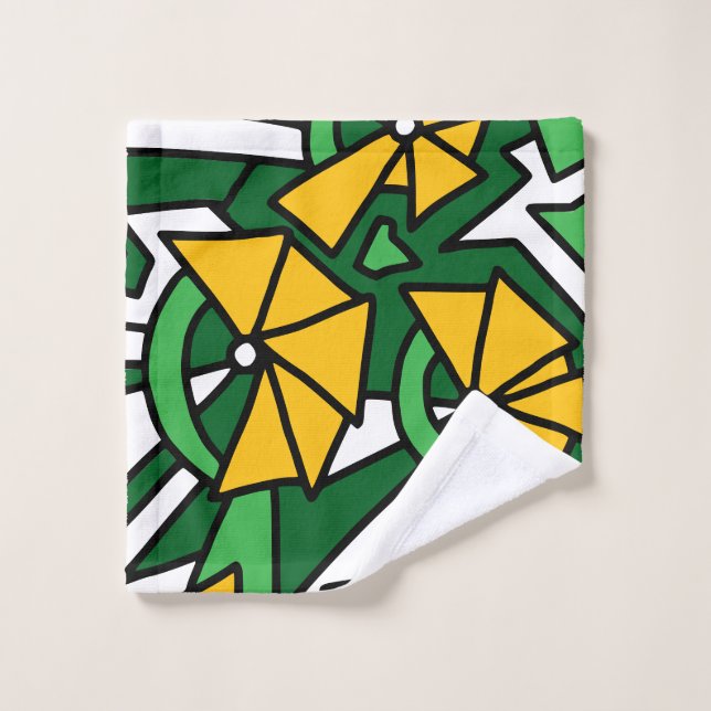 Flores amarillas Doodle Art (Toallita)